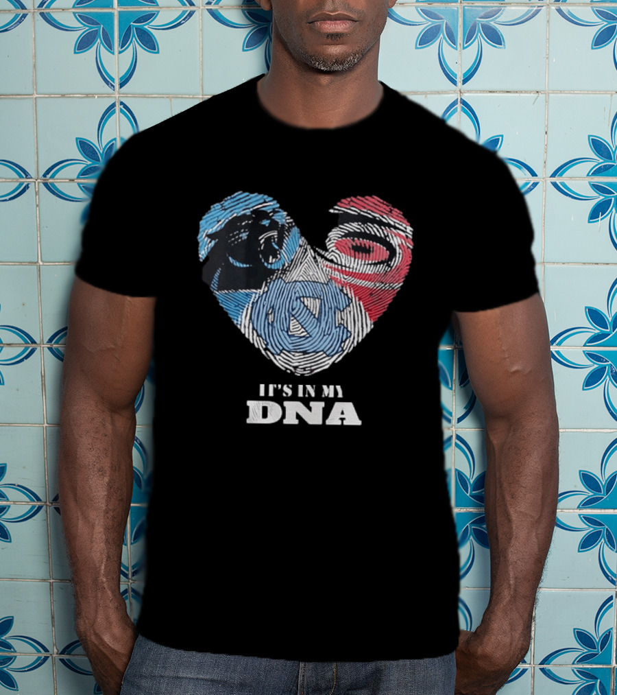 Carolina Panthers UNC Tar Heels Heart It's In My DNA T-Shirt