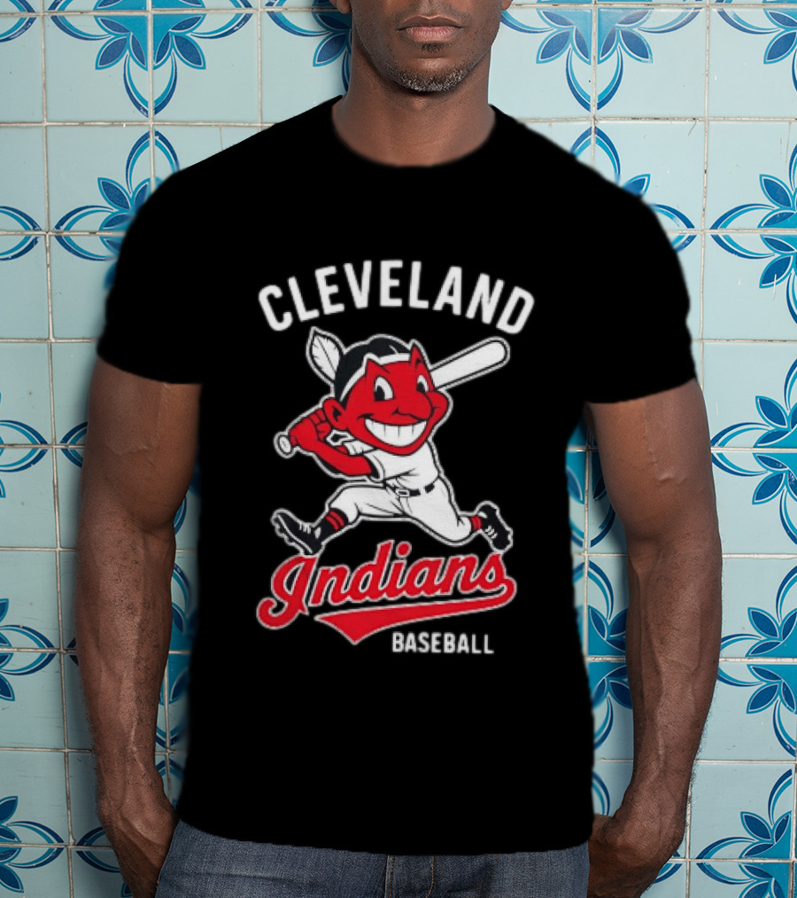Cleveland Indians Baseball Chief Wahoo Cartoon Batter T-Shirt