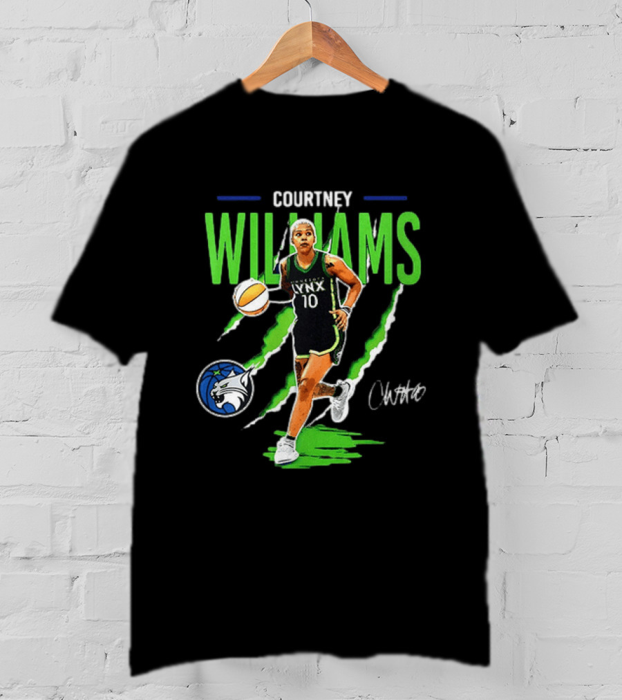 Courtney Williams Minnesota Lynx WNBA Basketball Player Number 10 Iconic Team T-Shirt