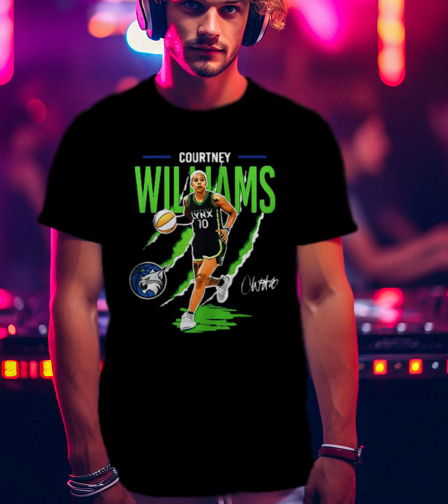 Courtney Williams Minnesota Lynx WNBA Basketball Player Number 10 Iconic Team T-Shirt