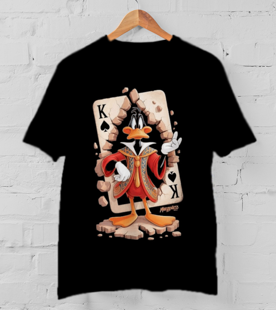 Daffy Duck King Of Spades K Playing Card Mazeness T-Shirt