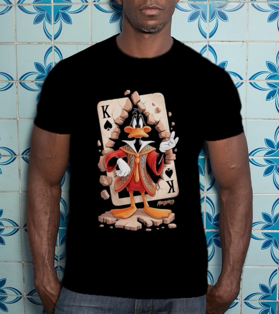 Daffy Duck King Of Spades K Playing Card Mazeness T-Shirt