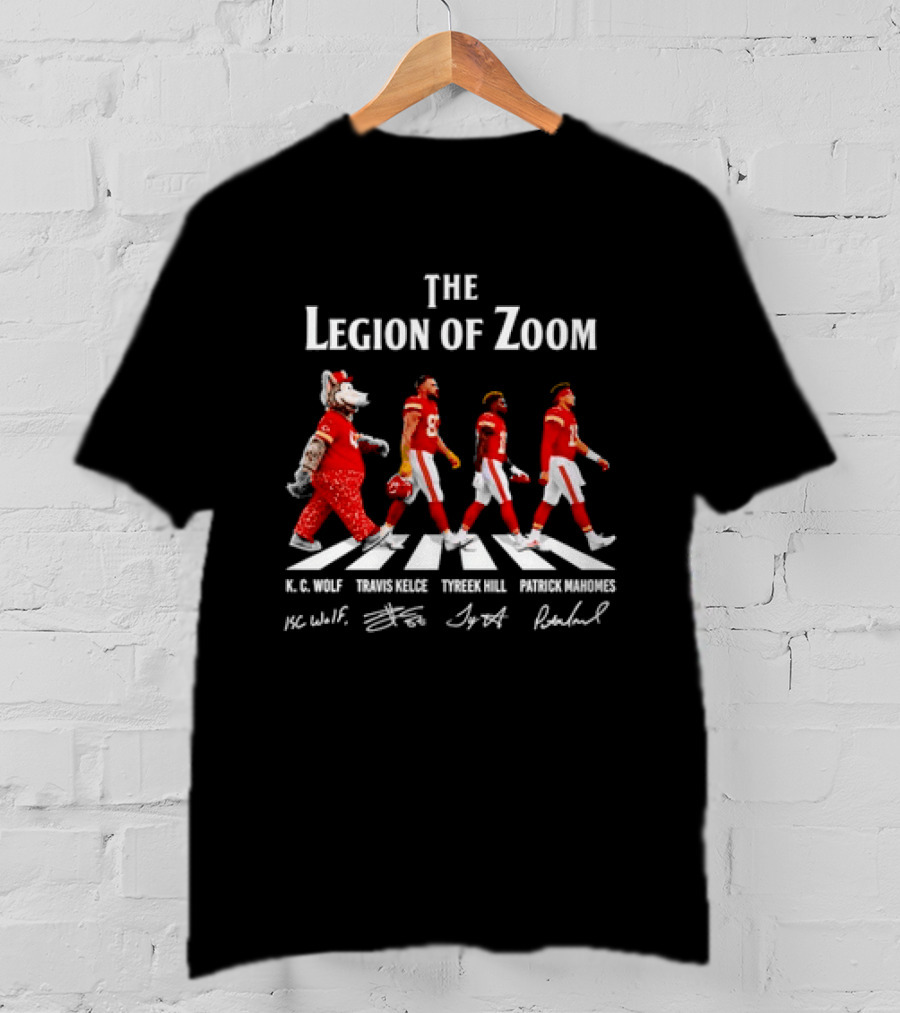 Kansas City Chiefs The Legion Of Zoom KC Wolf Travis Kelce Tyreek Hill Patrick Mahomes T-Shirt