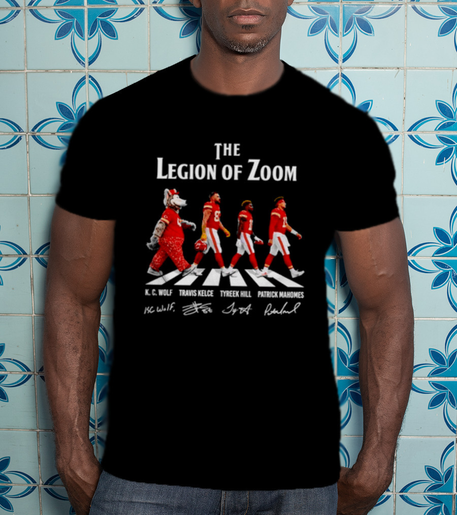 Kansas City Chiefs The Legion Of Zoom KC Wolf Travis Kelce Tyreek Hill Patrick Mahomes T-Shirt