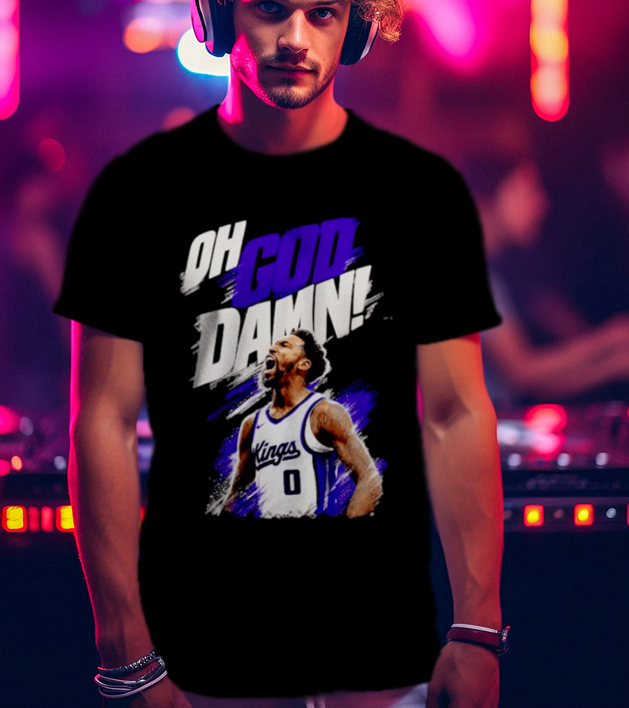 Malik Monk Oh God Damn Sacramento Kings 0 Jersey Celebration T-Shirt