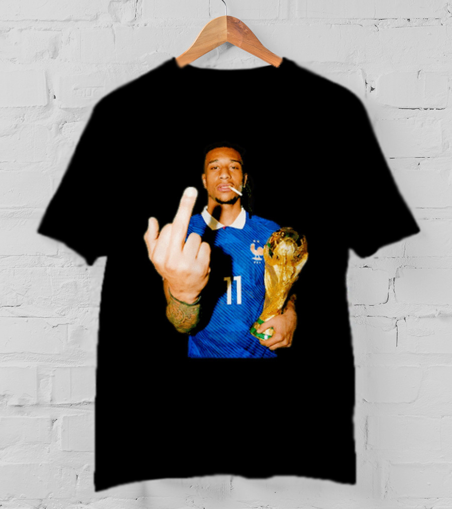 France National Team Number 11 Middle Finger Trophy Gesture T-Shirt