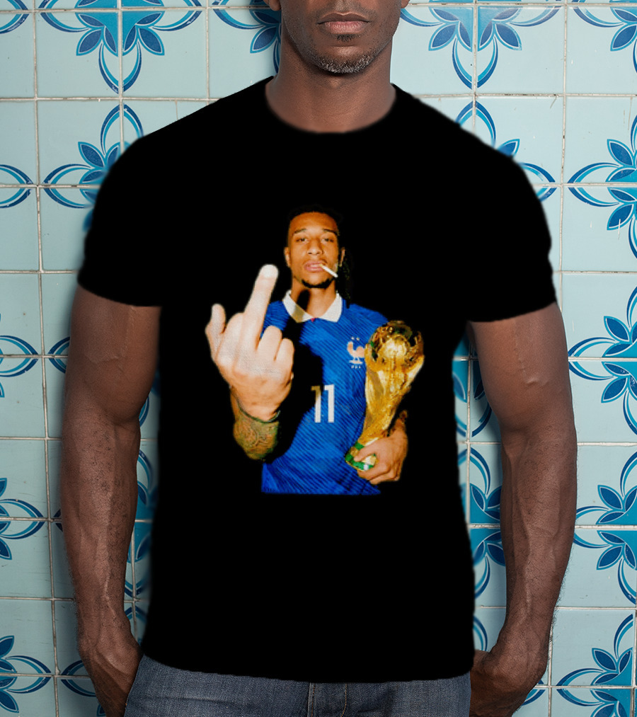 France National Team Number 11 Middle Finger Trophy Gesture T-Shirt