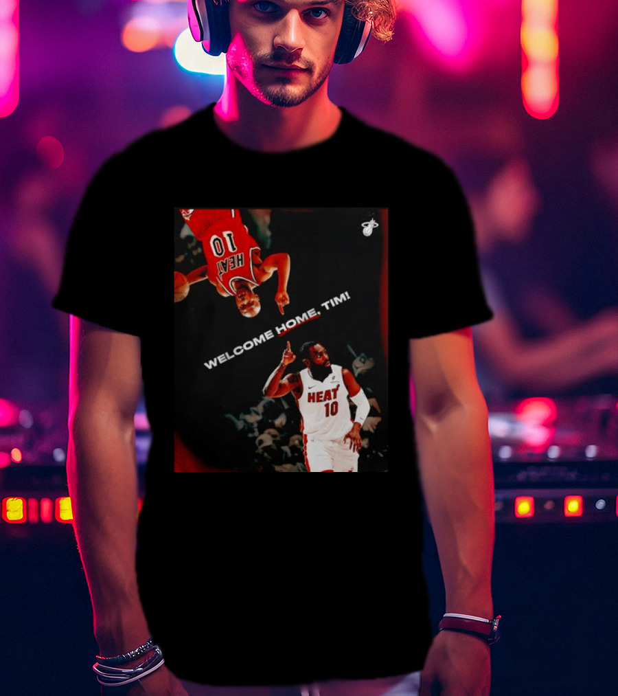 Tim Hardaway Miami Heat Welcome Home Timi 10 Basketball Legend T-Shirt