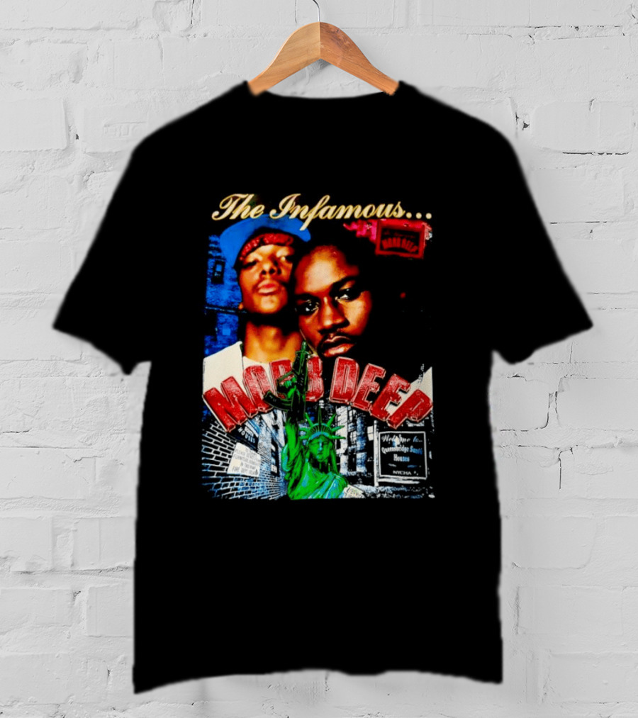 The Infamous Mobb Deep Havoc Prodigy Queensbridge South Houses New York City Statue Of Liberty T-Shirt