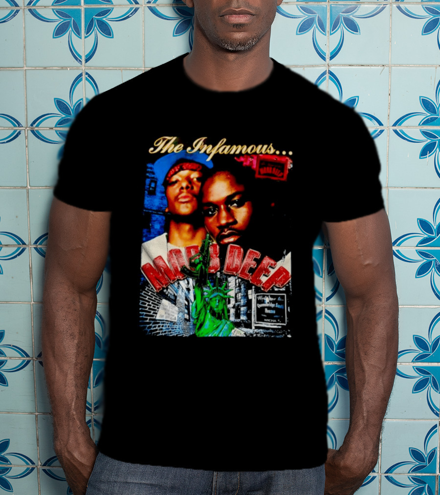 The Infamous Mobb Deep Havoc Prodigy Queensbridge South Houses New York City Statue Of Liberty T-Shirt