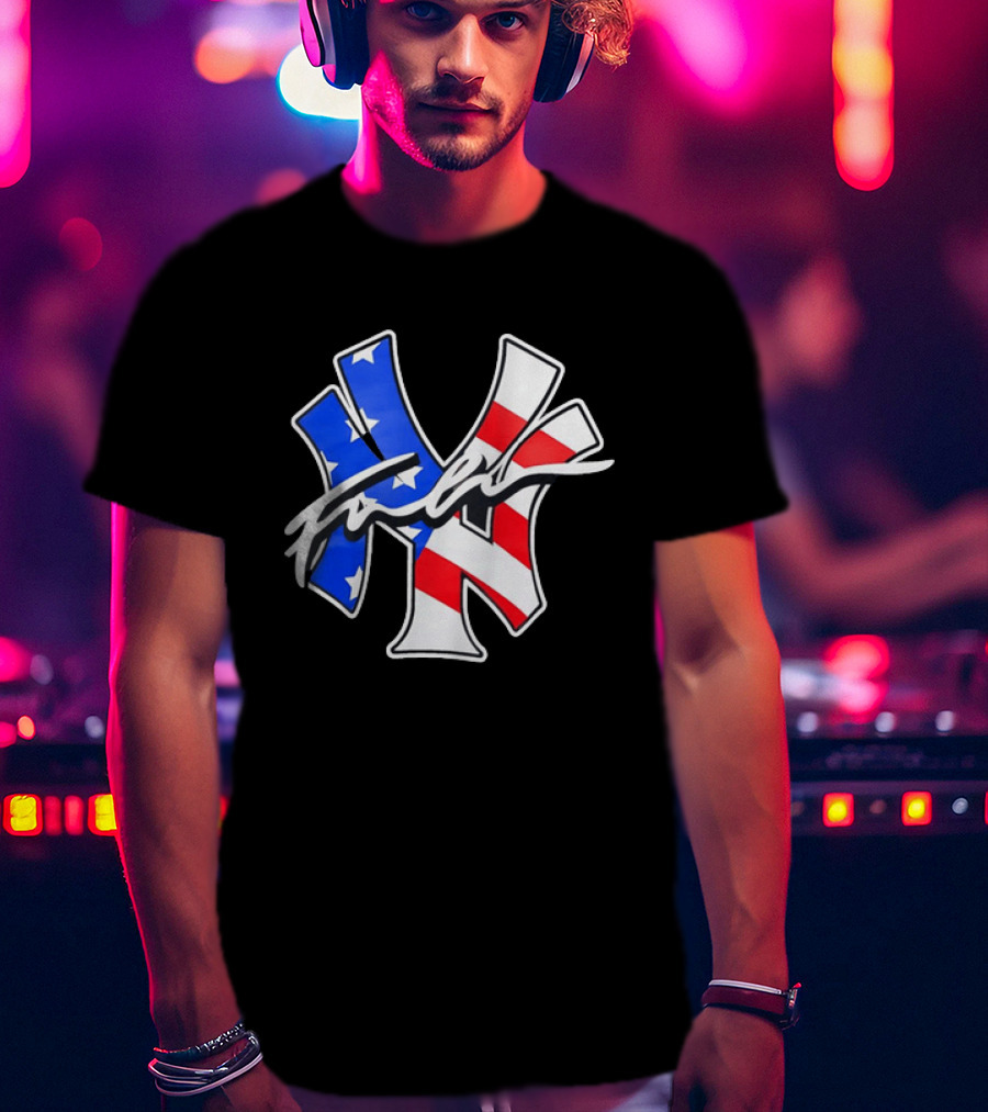 MLB New York Yankees Stars And Stripes American Flag T-Shirt