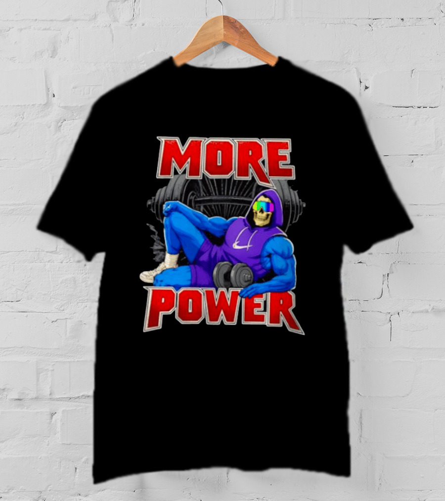 More Power Skeletor Masters Of The Universe Muscle Workout T-Shirt