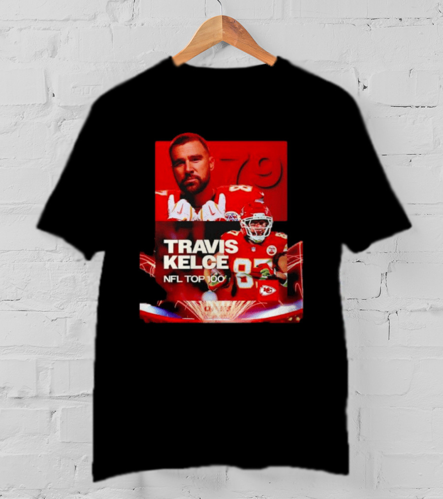 Travis Kelce Kansas City Chiefs NFL Top 100 87 T-Shirt