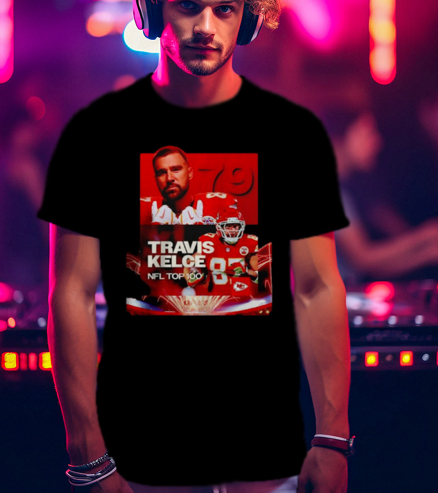 Travis Kelce Kansas City Chiefs NFL Top 100 87 T-Shirt