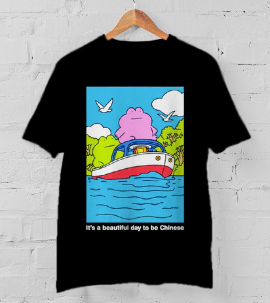 It's A Beautiful Day To Be Chinese Frog On A Boat T-Shirt