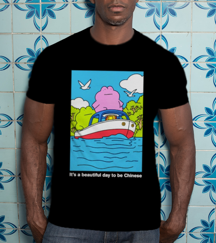 It's A Beautiful Day To Be Chinese Frog On A Boat T-Shirt