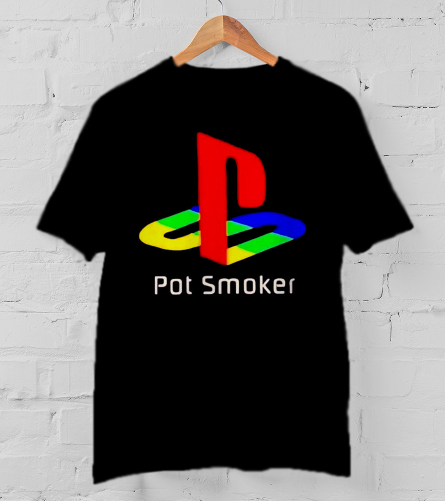 PlayStation Pot Smoker Iconic Colorful Gaming T-Shirt