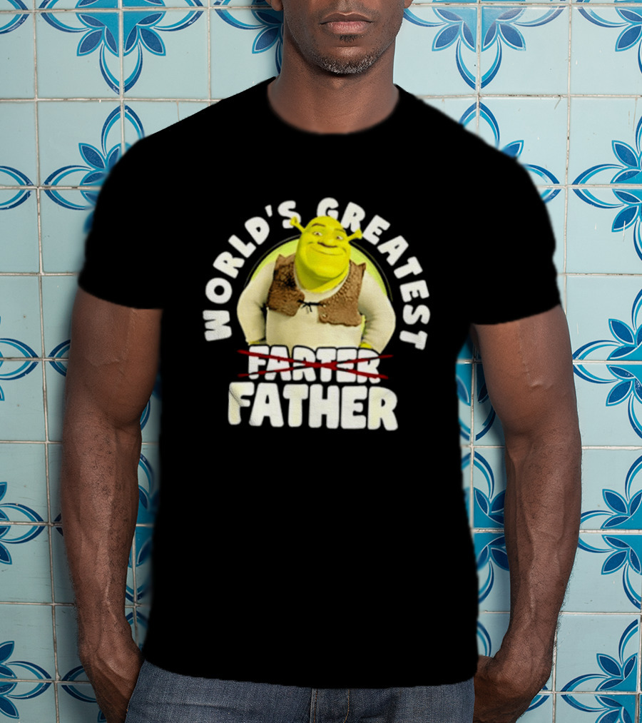 World's Greatest Farter Father Shrek Cartoon T-Shirt