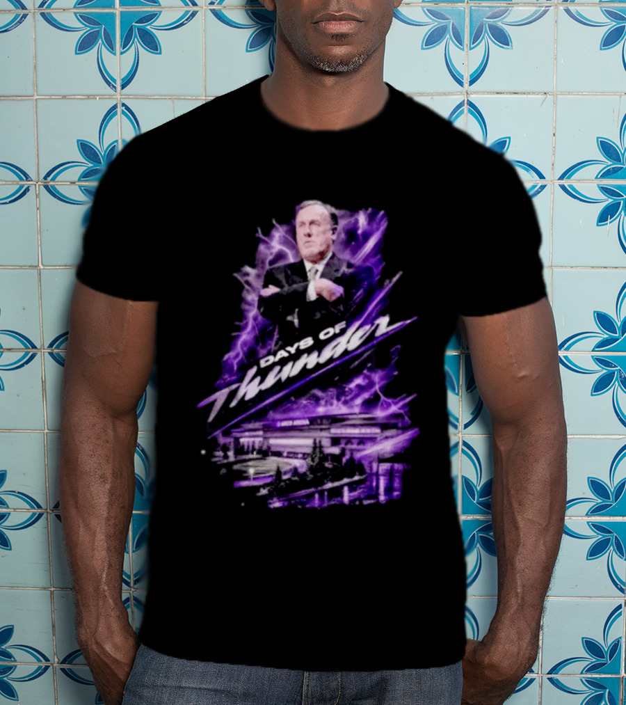 Rick Adelman Days Of Thunder Arco Arena Purple Lightning T-Shirt
