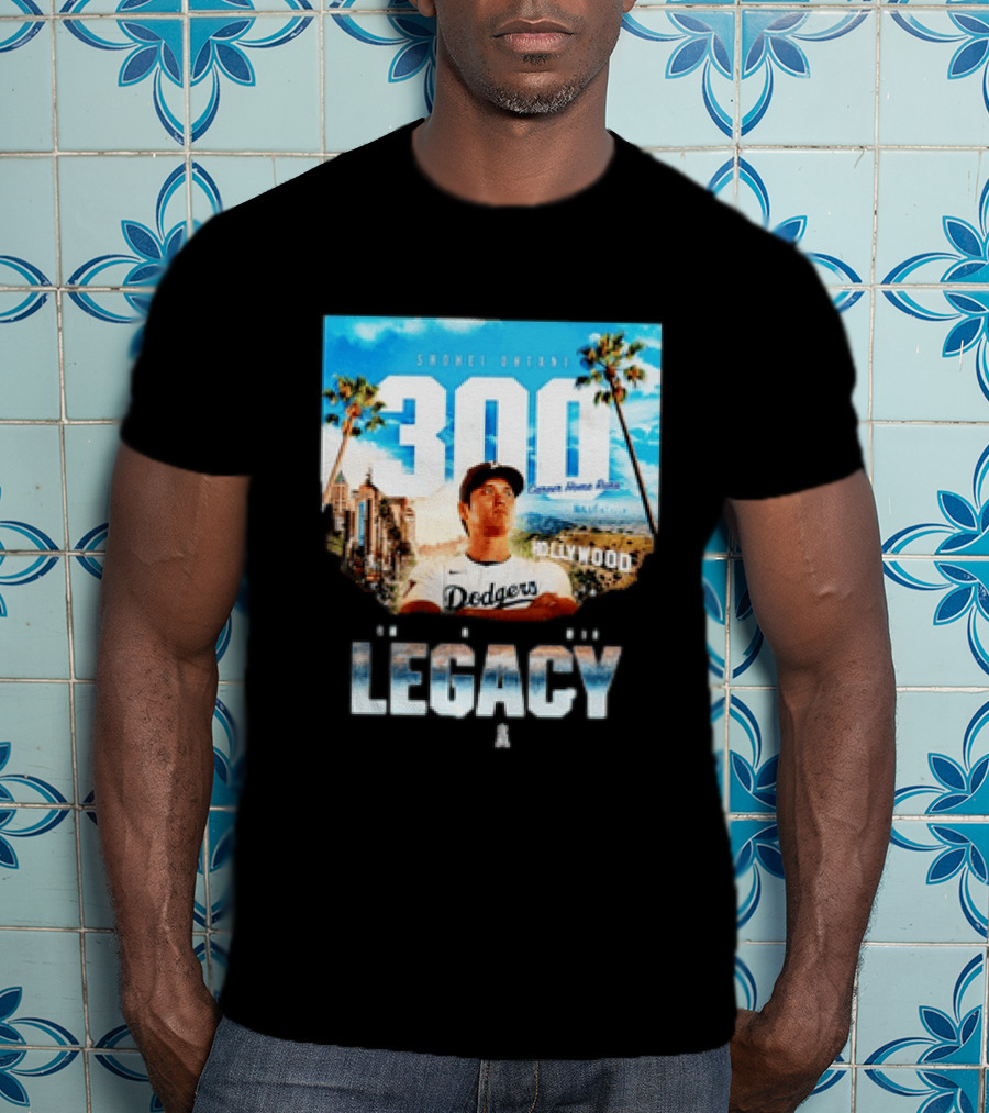 Shohei Ohtani 300 Career Home Runs Los Angeles Legacy Hollywood Dodgers T-Shirt