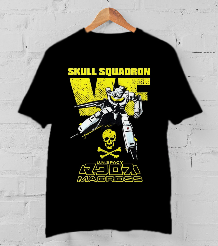 Skull Squadron VF U.N. Spacy Macross Anime Valkyrie T-Shirt
