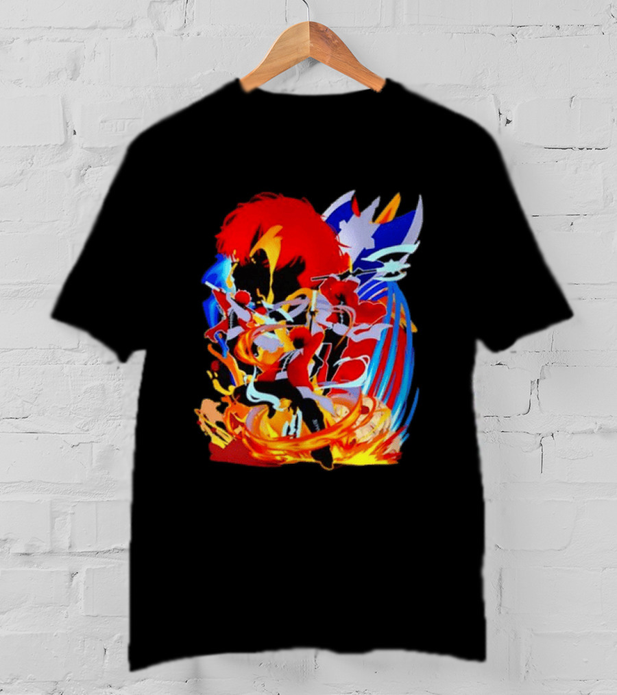 Stark Frieren Beyond Journey's End Anime Dynamic Colorful Scene T-Shirt