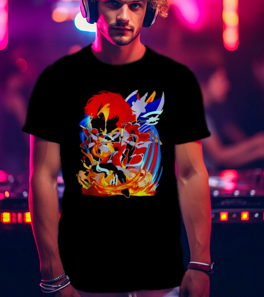 Stark Frieren Beyond Journey's End Anime Dynamic Colorful Scene T-Shirt