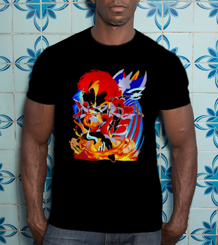 Stark Frieren Beyond Journey's End Anime Dynamic Colorful Scene T-Shirt