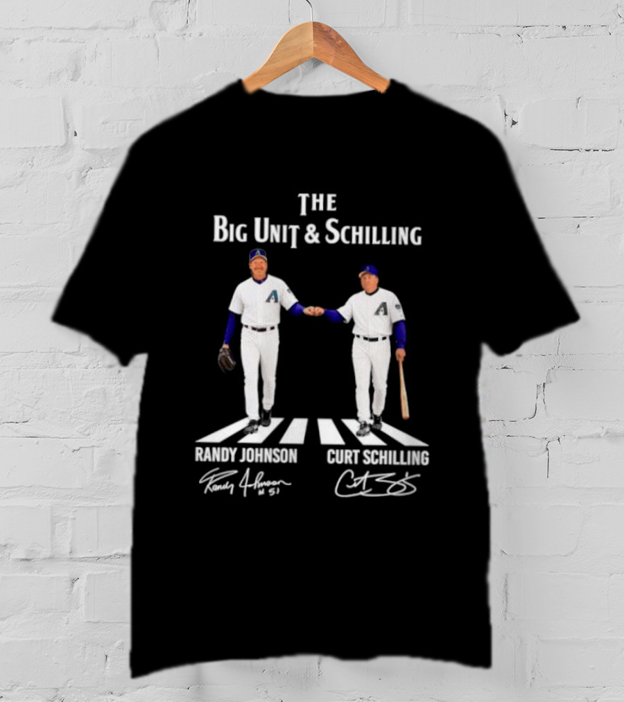 The Big Unit And Schilling Arizona Diamondbacks Randy Johnson Curt Schilling Abbey Road T-Shirt
