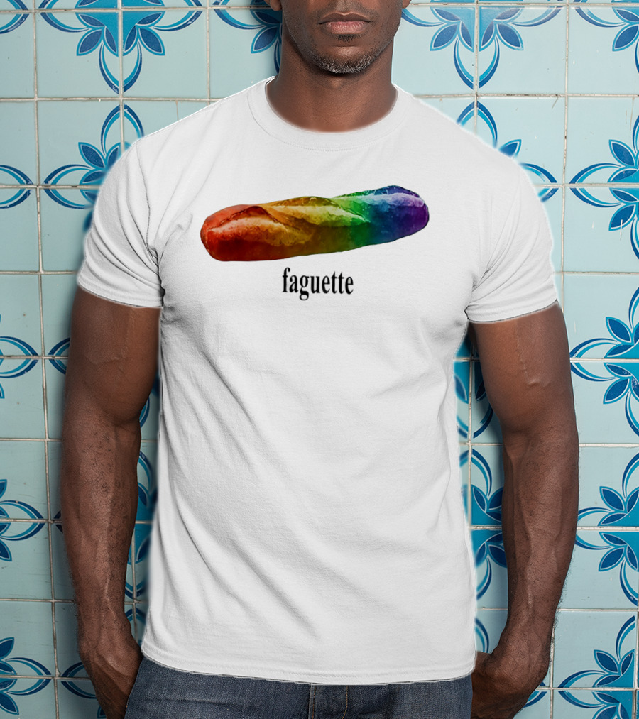 Baguette Rainbow Faguette LGBT Pride Colorful Bakery Equality T-Shirt
