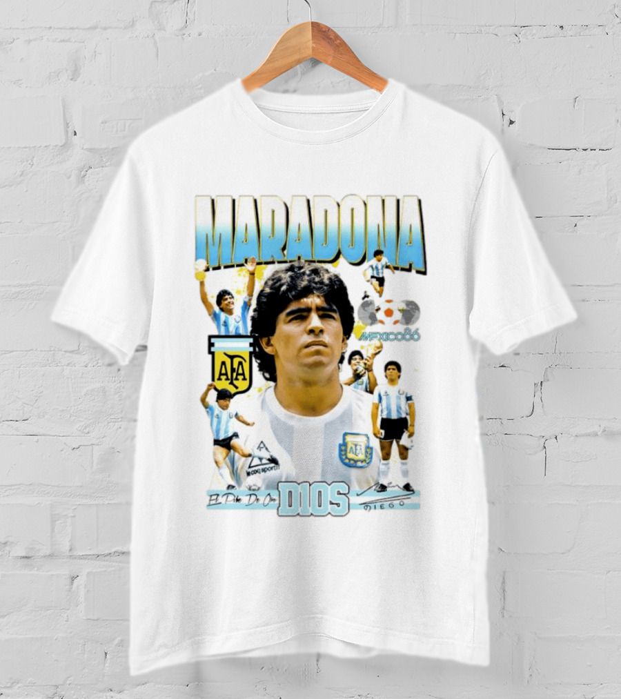 Diego Maradona AFA El Pibe De Oro D10S Mexico 86 T-Shirt