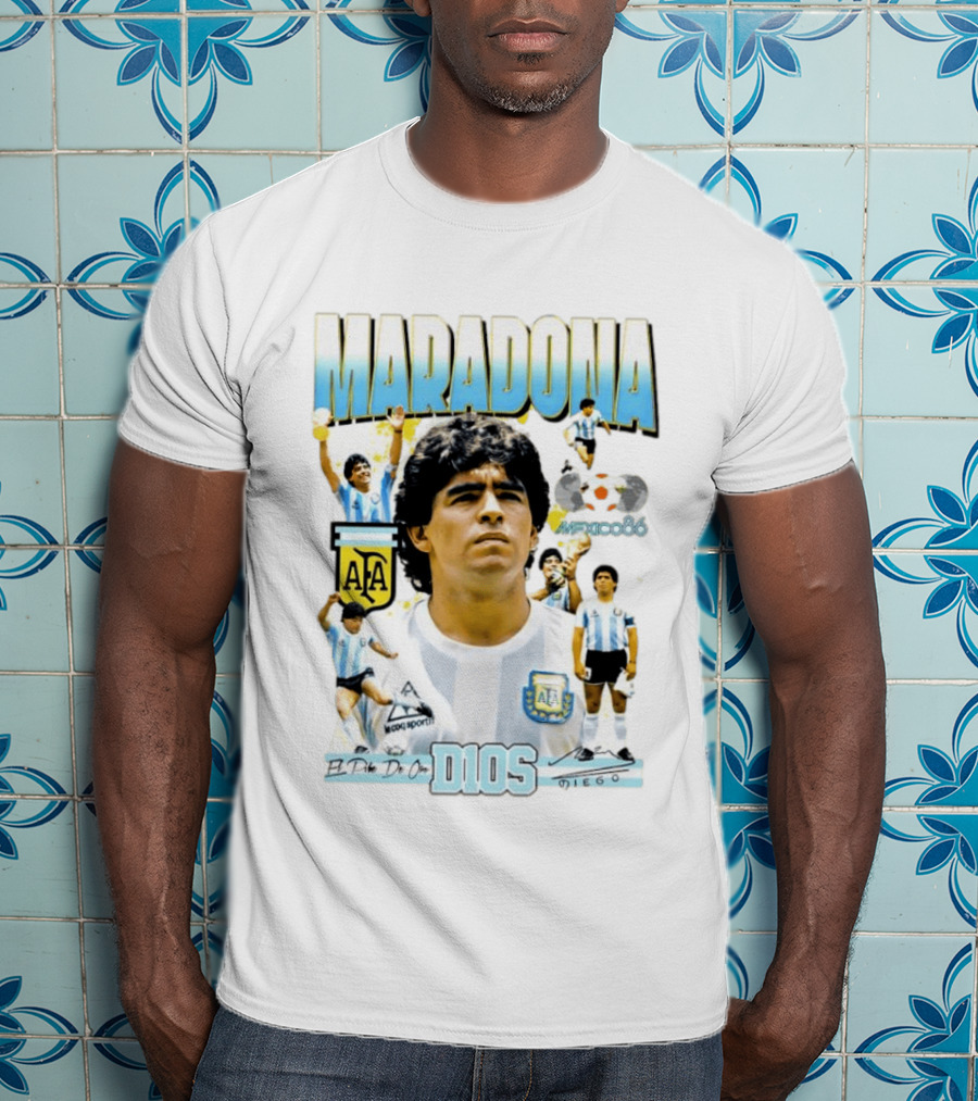 Diego Maradona AFA El Pibe De Oro D10S Mexico 86 T-Shirt