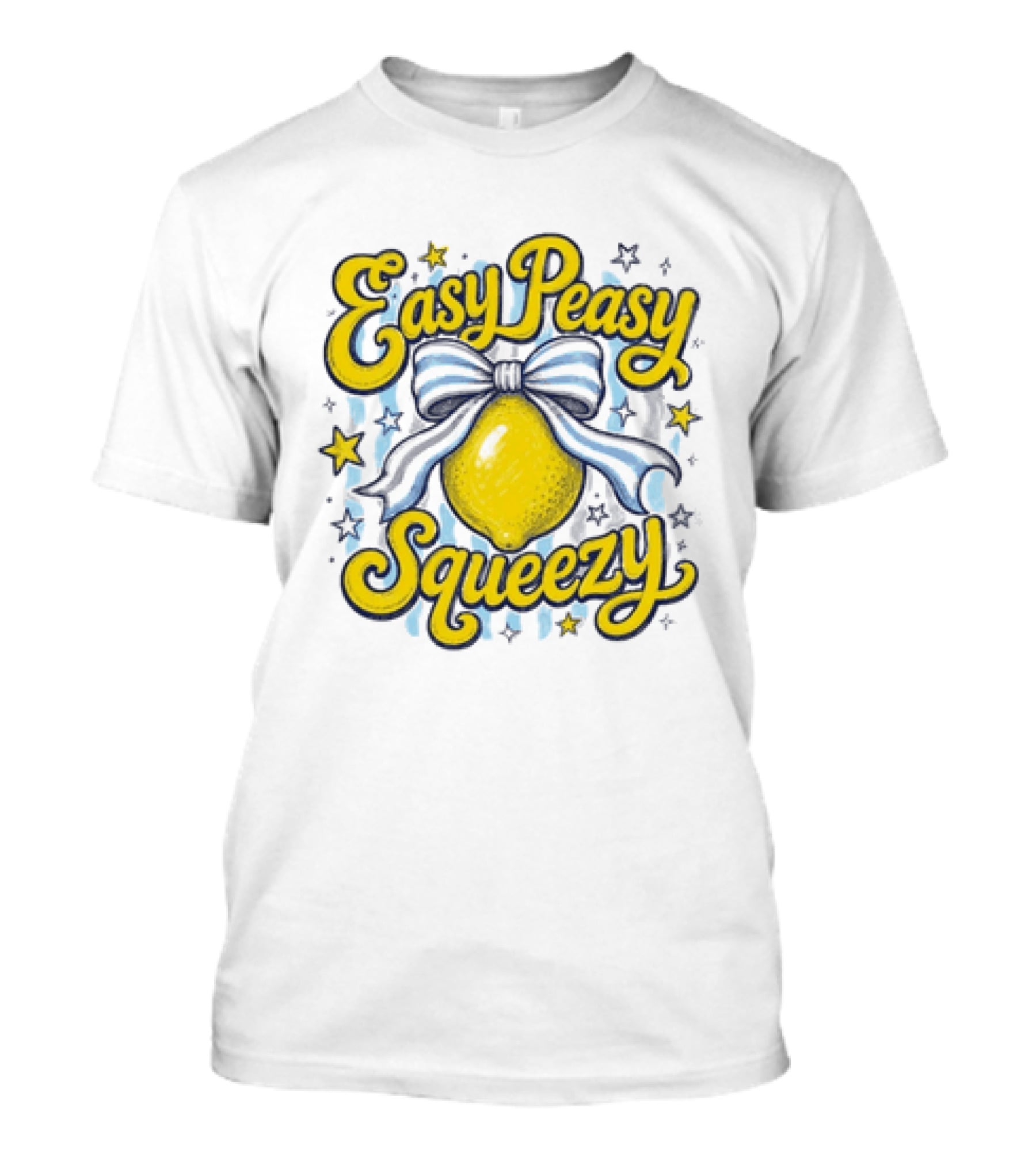 Easy Peasy Squeezy Lemon Bow Stars T-Shirt