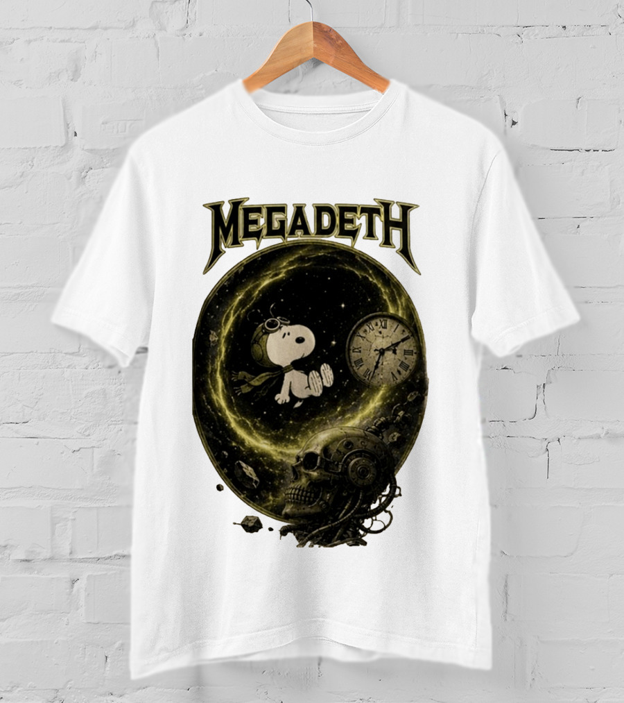 Snoopy Megadeth Countdown To Extinction Music Collaboration T-Shirt