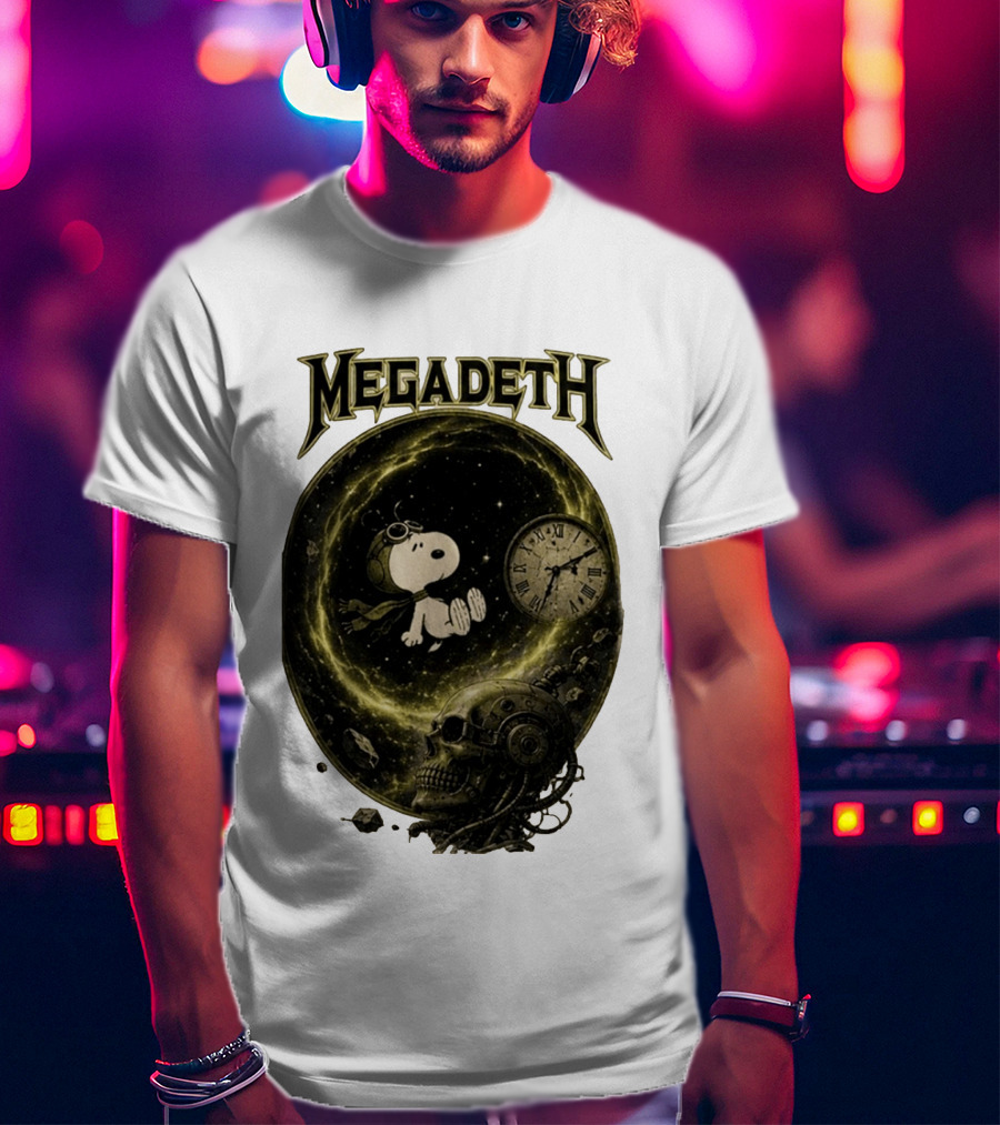 Snoopy Megadeth Countdown To Extinction Music Collaboration T-Shirt