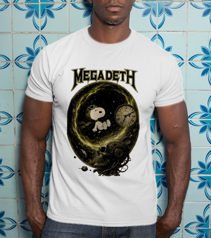 Snoopy Megadeth Countdown To Extinction Music Collaboration T-Shirt