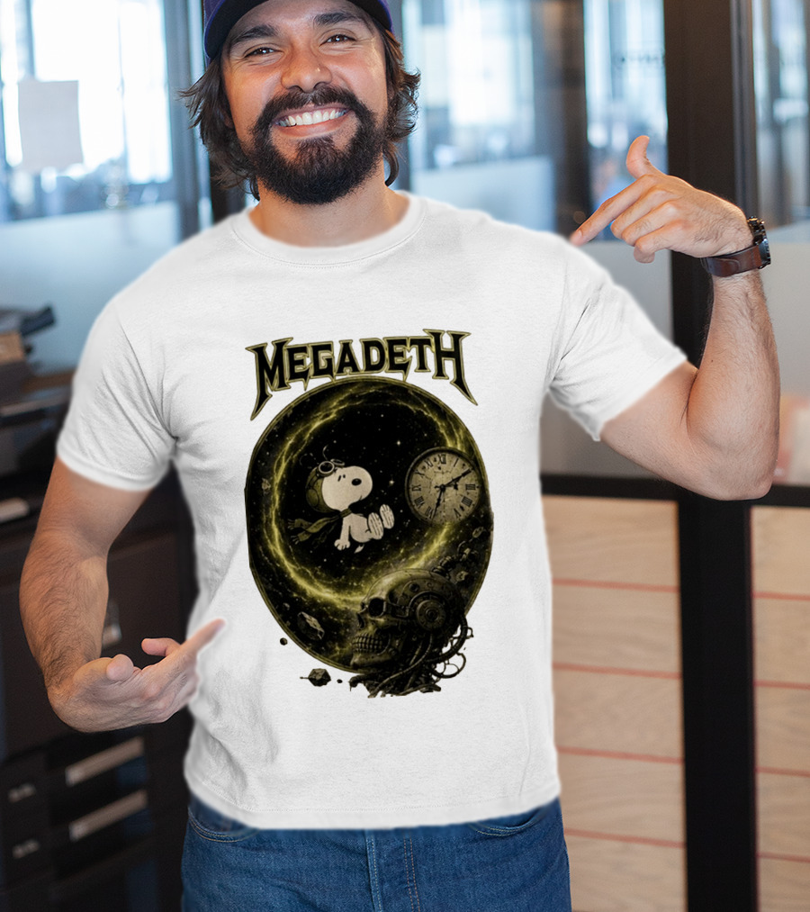 Snoopy Megadeth Countdown To Extinction Music Collaboration T-Shirt