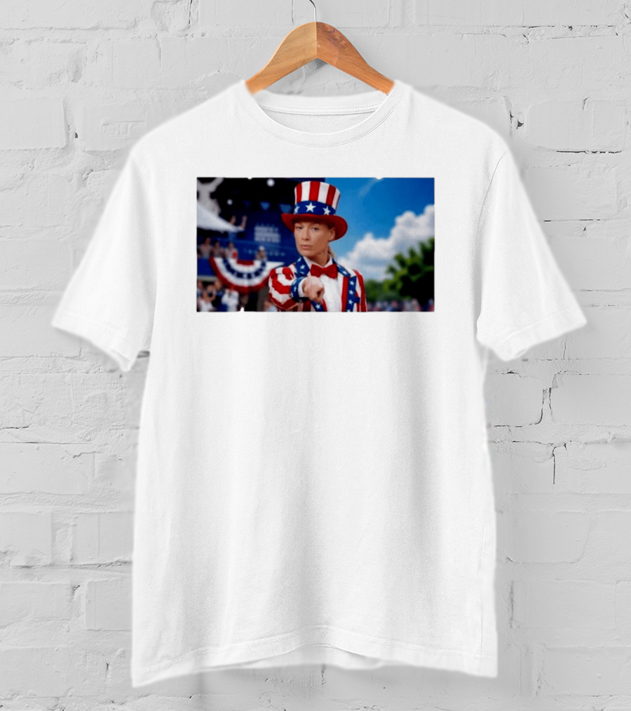 Sophia Cunningham Uncle Sam Patriotic Costume Red White Blue Stars And Stripes T-Shirt