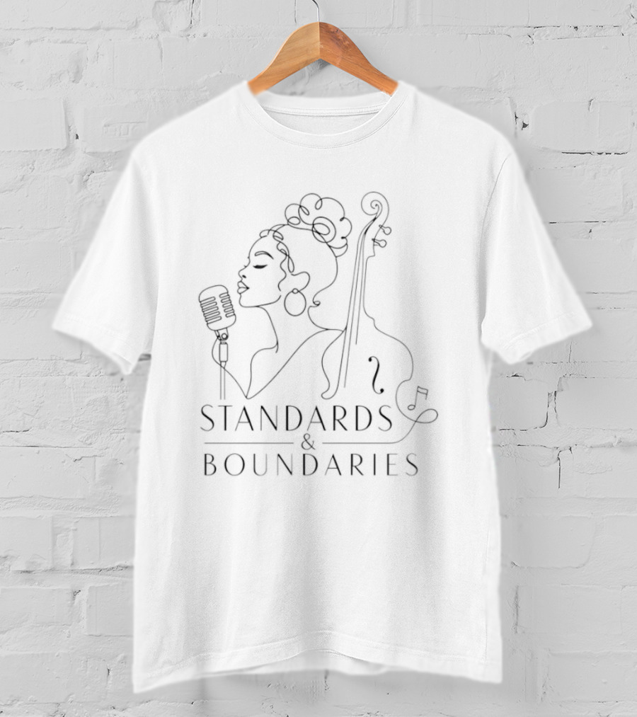 Standards And Boundaries Jazz Singer And Upright Bass T-Shirt