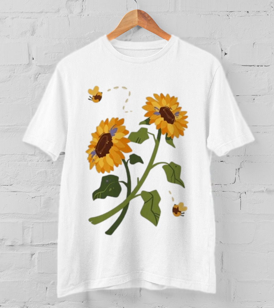 Sunflower Good Times With Sunflowers Bees And Scar Suowers T-Shirt