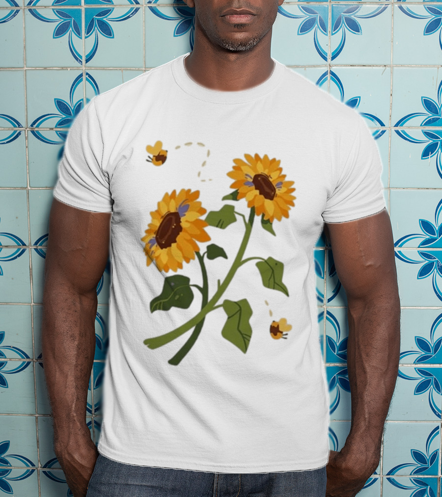 Sunflower Good Times With Sunflowers Bees And Scar Suowers T-Shirt