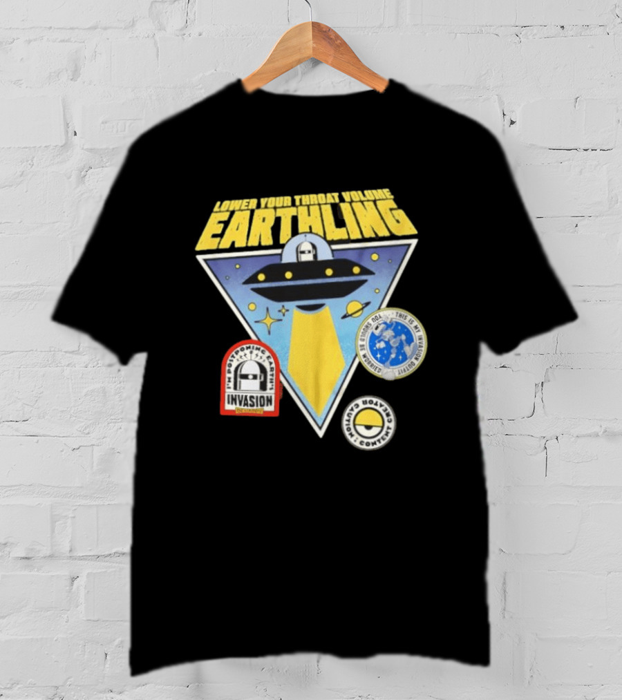 Lower Your Throat Volume Earthling Invasion Postponed Futurama Bender Planet Express Delivery T-Shirt