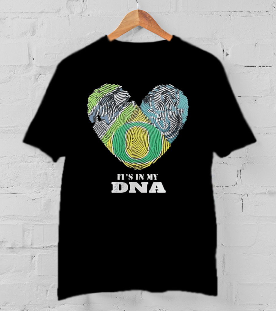 Oregon Ducks It's In My DNA Fingerprint Heart T-Shirt