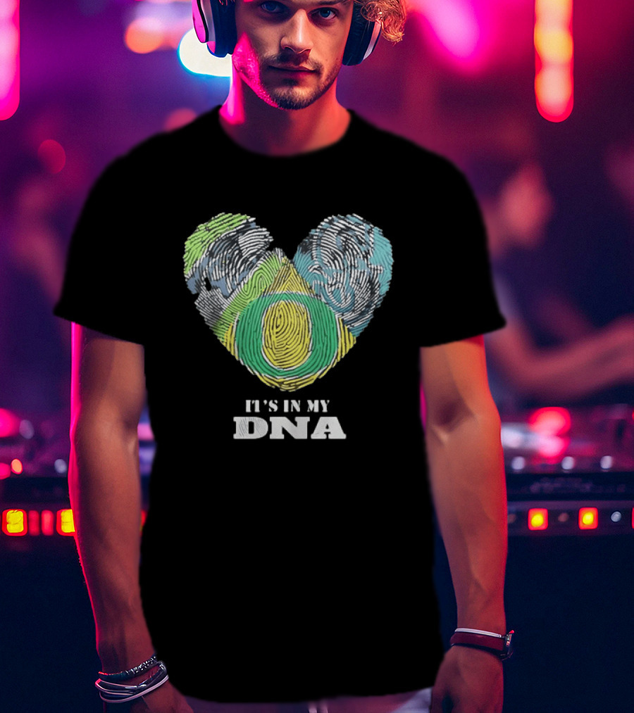 Oregon Ducks It's In My DNA Fingerprint Heart T-Shirt