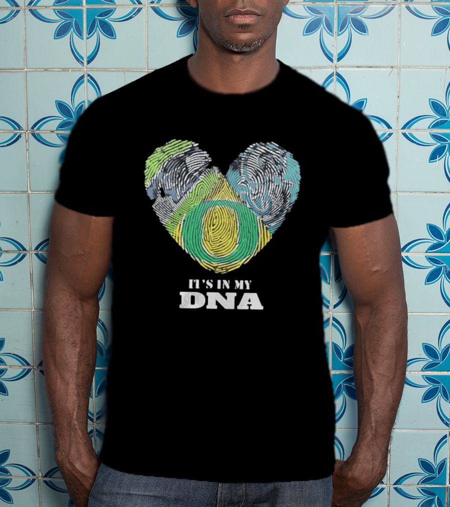 Oregon Ducks It's In My DNA Fingerprint Heart T-Shirt