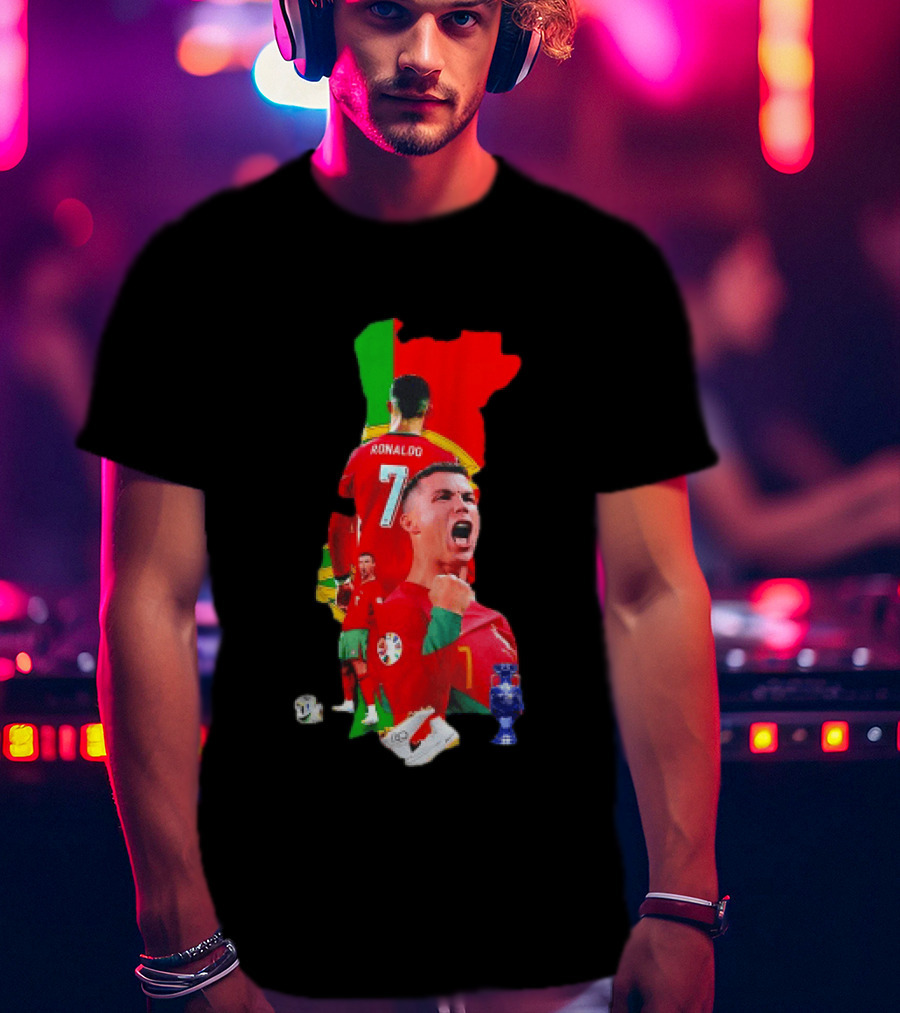 CR7 Portugal Cristiano Ronaldo Celebrating Portugal National Team Victory T-Shirt