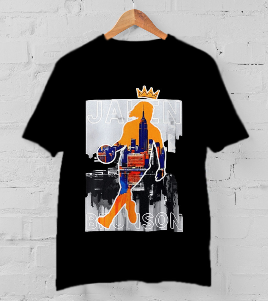 King Of New York Jalen Brunson New York Knicks NBA 2026 Skyline T-Shirt