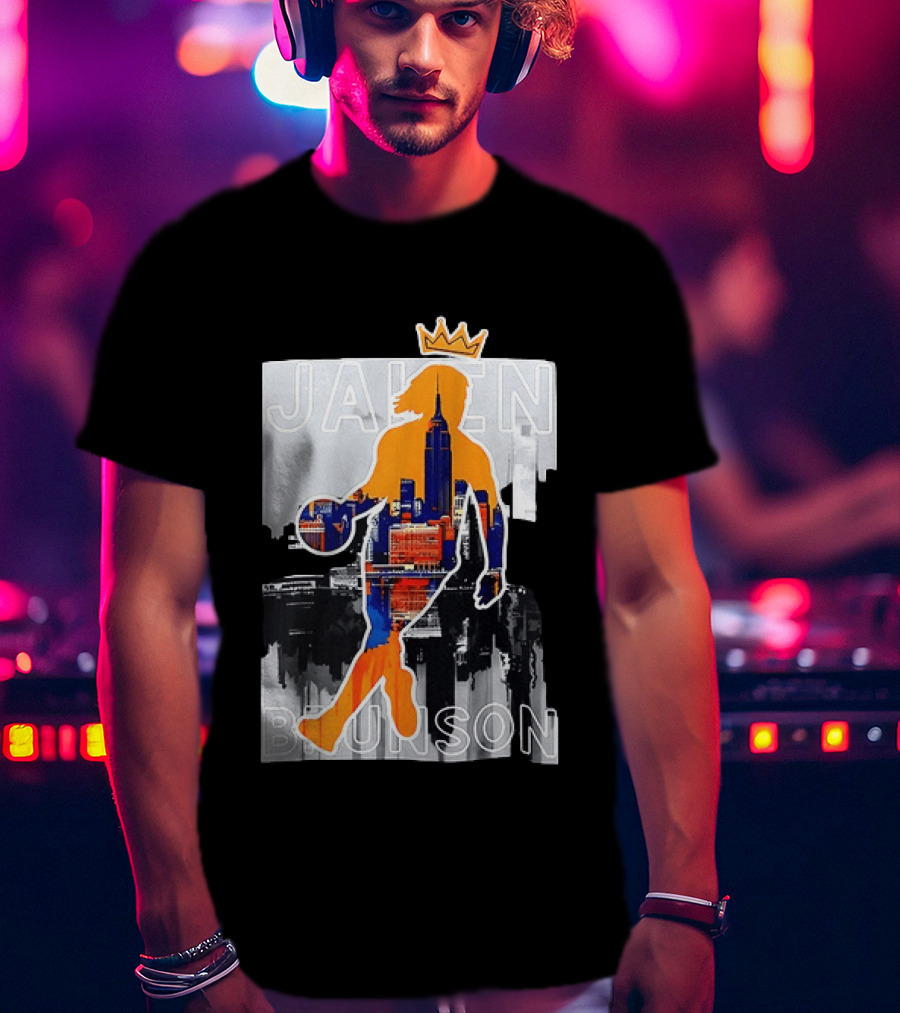 King Of New York Jalen Brunson New York Knicks NBA 2026 Skyline T-Shirt