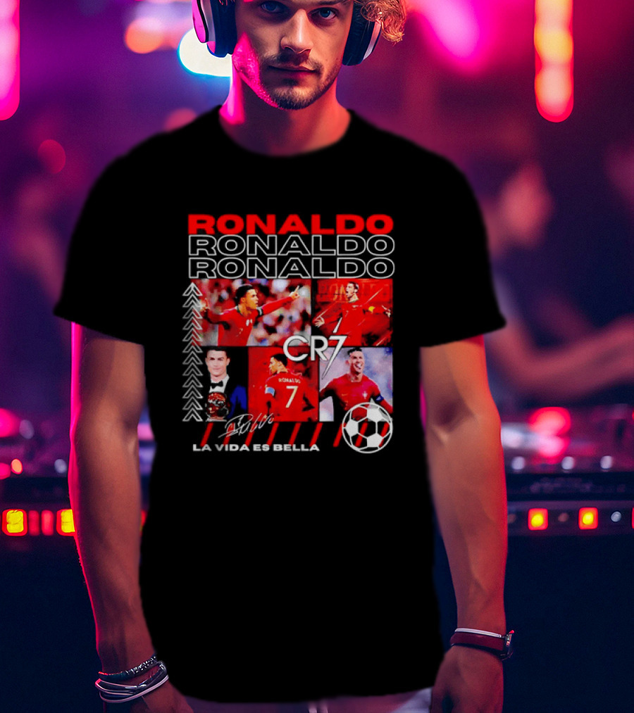 Ronaldo CR7 Portugal La Vida Es Bella T-Shirt