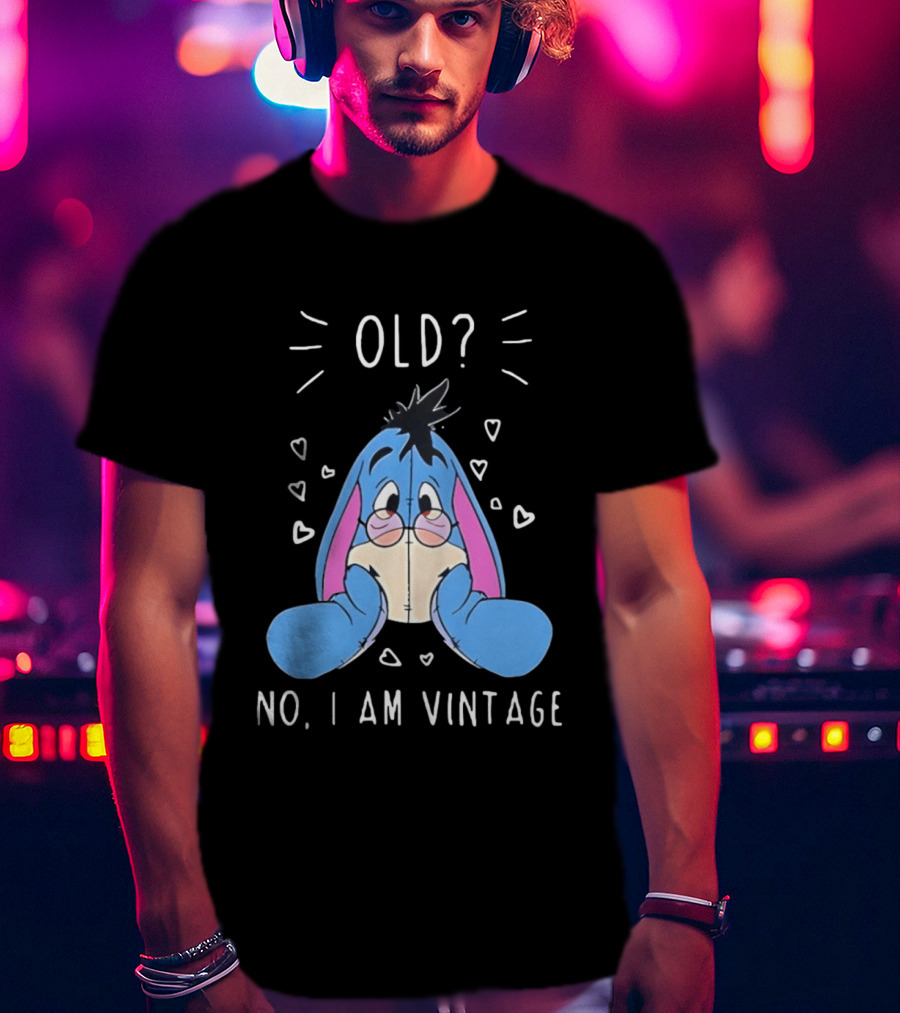 Old No I Am Vintage Disney Eeyore Wearing Glasses T-Shirt